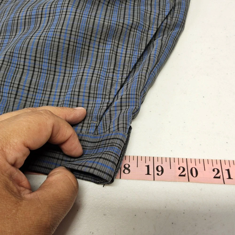 Ben Hogan Performance Golf Shorts‎ Mens 36 Grey Blue Plaid Check Athletic